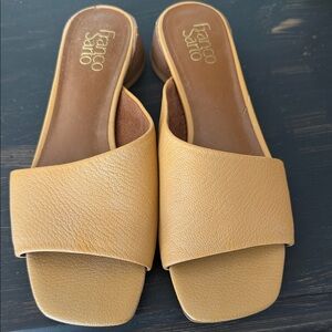 Franco Sarto Women's Brown Leather Mules